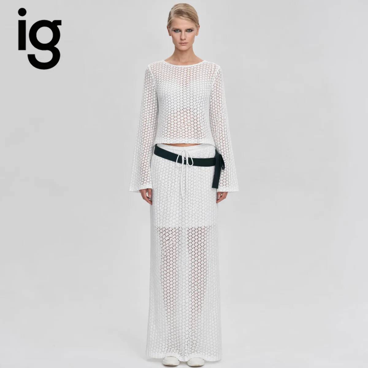 Formal Skirt - IG 2026 Damen Zweiteiliges Strick-Set mit
