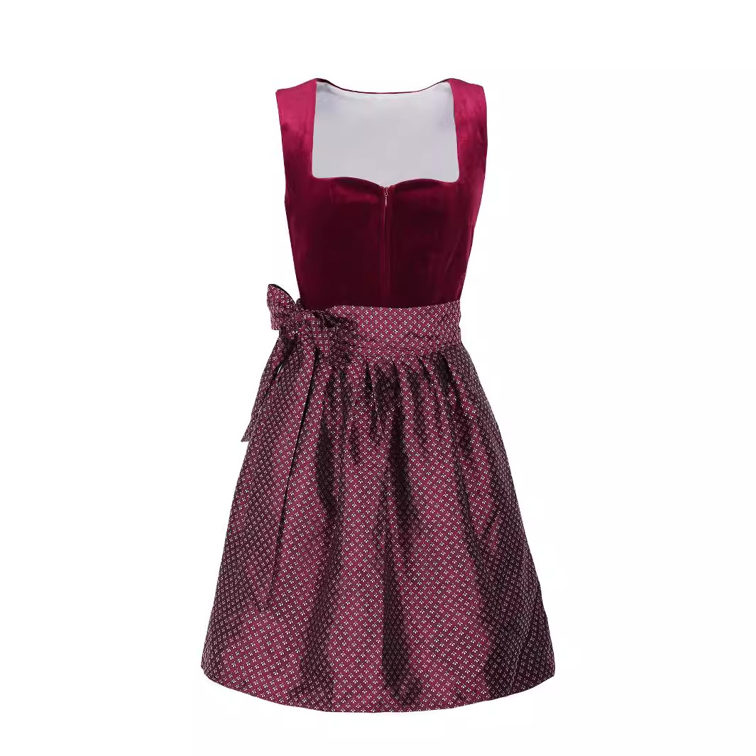 Midi Dress - Karneval Oktoberfest Biermädchen Kostüm Damen Dirndl
