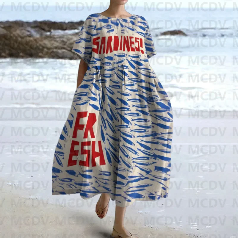 Midi Dress - Lässiges Midikleid für Damen im japanischen
