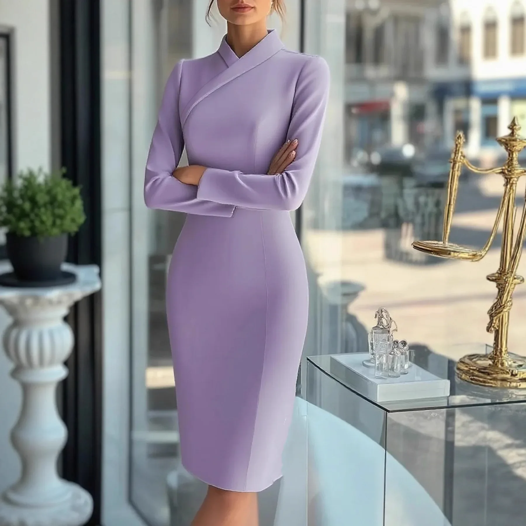 Elegantes Wickelkleid für Dame – Midi Dress Bewertung und Preis