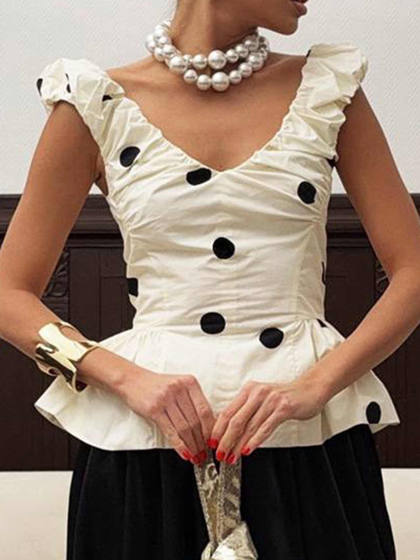 Damen 2-teiliges Polka-Dot-Kle – Midi Dress Bewertung und Preis