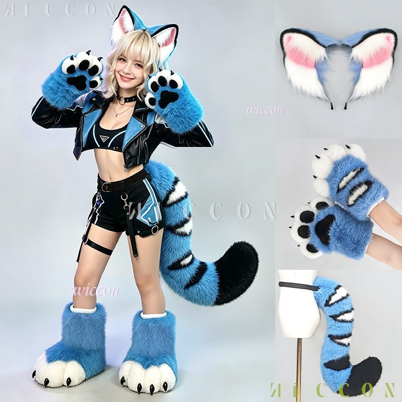 Derpyy Blaues Tiger-Fursuit-Se – Formal Dress Bewertung und Preis